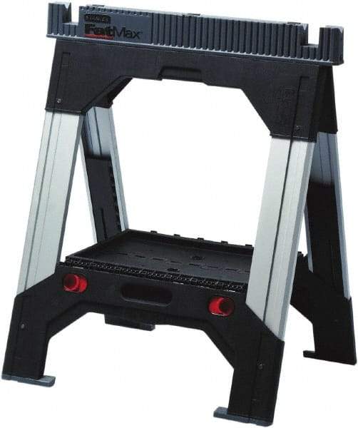 Stanley - Adjustable Sawhorse - 2" Long x 27.45" Wide x 33" High - Industrial Tool & Supply