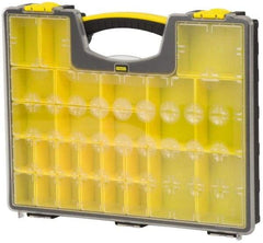 Stanley - 25 Compartment Tool Organizer - 13-1/8" Wide x 16-7/32" Deep x 2-1/8" High, Polypropylene Resin & Acrylonitrile Butadiene Styrene Plastic - Industrial Tool & Supply