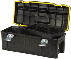 Stanley - 1 Tray Tool Box - 22-3/4" Wide x 11-3/4" Deep x 10-1/2" High, Polypropylene Resin, Black - Industrial Tool & Supply