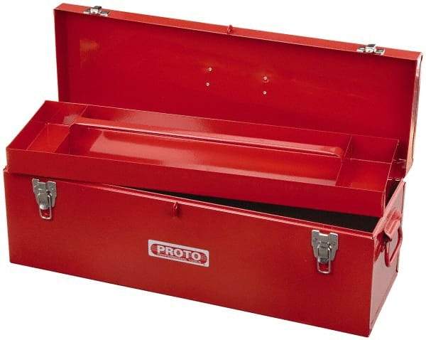 Proto - 1 Compartment 1 Tray Tool Box - 26" Wide x 9-1/2" Deep x 8-1/2" High, Steel, Red - Industrial Tool & Supply