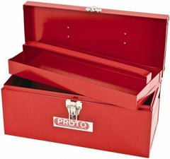 Proto - 1 Compartment 1 Tray Tool Box - 14" Wide x 6-1/2" Deep x 6" High, Steel, Red - Industrial Tool & Supply