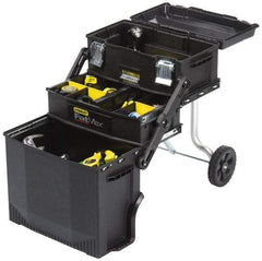 Stanley - 22 Lb Capacity 4-in-1 Mobile Workstation - 11.1111" Wide x 21-1/4" Deep x 28-2/3" High, Structural Foam, Black - Industrial Tool & Supply