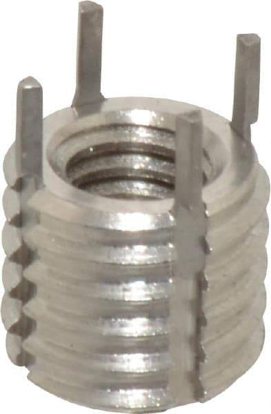 Jergens - 5/16-18 Internal, 1/2-13 External, UNC, 11mm Insert Length, Heavy Duty Keylocking Thread Inserts - Stainless Steel, Passivated Finish, Grade 303, 2B Internal Class of Fit, 2A External Class of Fit, Use Tool 215-064703 - Industrial Tool & Supply