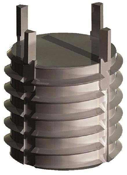 Jergens - 1-3/8 - 12 External, UNF, 1-3/8" Insert Length, Solid Keylocking Thread Inserts - Stainless Steel, Passivated Finish, Grade 303, 2A External Class of Fit, Use Tool 215-064812 - Industrial Tool & Supply