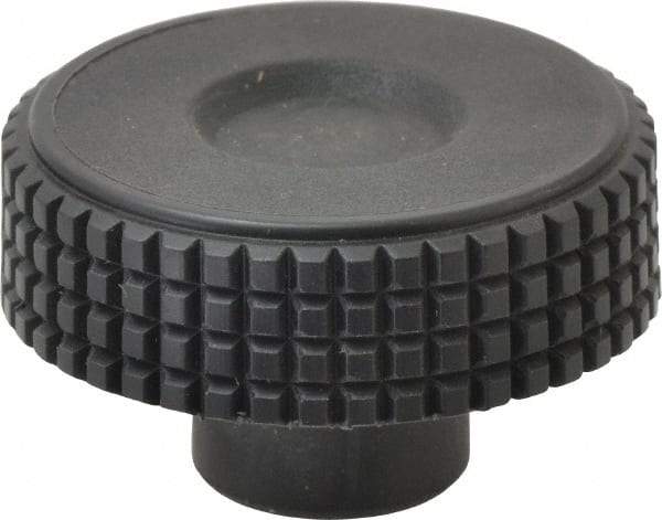 Elesa - 1.57" Head, Knurled Knob - Female Insert, Plastic - Industrial Tool & Supply