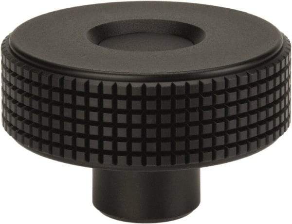Elesa - 2.36" Head, Knurled Knob - Female Insert, Plastic - Industrial Tool & Supply