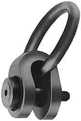 Jergens - 29,000 Lbs. Load Limit, Alloy Steel Side Pull Hoist Ring - Black Oxide Finish, 2-4-1/2 Inch Thread Size, 5-1/4 x 10-1/2 Inch Diameter Ring - Industrial Tool & Supply