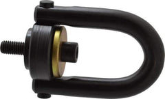 Jergens - 2,500 Lb Load Capacity Safety Engineered Center Pull Hoist Ring - 28 Ft/Lb Torque, 1/2 - 13 Thread, 4140 Alloy Steel, Black Oxide Finish - Industrial Tool & Supply