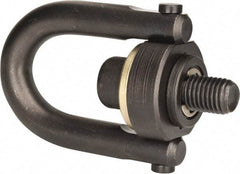 Jergens - 5,000 Lb Load Capacity Safety Engineered Center Pull Hoist Ring - 100 Ft/Lb Torque, 3/4 - 10 Thread, 4140 Alloy Steel, Black Oxide Finish - Industrial Tool & Supply