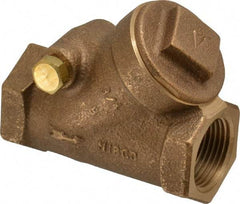 NIBCO - 3/4" Bronze Check Valve - Y-Pattern, FNPT x FNPT, 200 WOG - Industrial Tool & Supply
