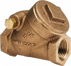 NIBCO - 3/8" Bronze Check Valve - Y-Pattern, FNPT x FNPT, 200 WOG - Industrial Tool & Supply