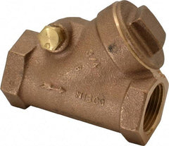 NIBCO - 3/4" Bronze Check Valve - Y-Pattern, FNPT x FNPT, 200 WOG - Industrial Tool & Supply