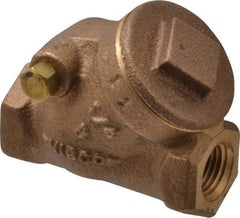 NIBCO - 1/4" Bronze Check Valve - Y-Pattern, FNPT x FNPT, 200 WOG - Industrial Tool & Supply