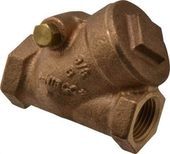 NIBCO - 3/8" Bronze Check Valve - Y-Pattern, FNPT x FNPT, 200 WOG - Industrial Tool & Supply