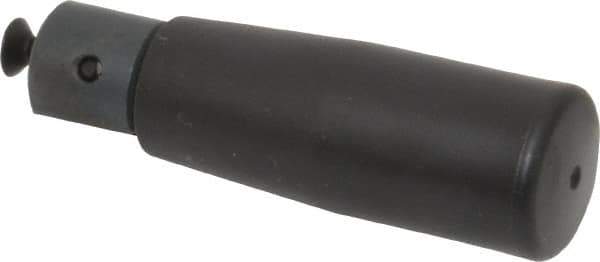 Elesa - M4x0.7 Stem, Revolving (Folding) Handwheel & Machine Handle - Technopolymer Cylindrical Handle, Steel Stem, 2.2" Handle Length, 2.91" OAL - Industrial Tool & Supply