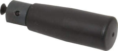 Elesa - M4x0.7 Stem, Revolving (Folding) Handwheel & Machine Handle - Technopolymer Cylindrical Handle, Steel Stem, 2.2" Handle Length, 2.91" OAL - Industrial Tool & Supply