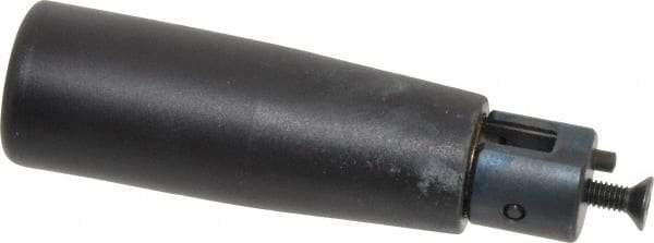Elesa - M4x0.7 Stem, Revolving (Folding) Handwheel & Machine Handle - Technopolymer Cylindrical Handle, Steel Stem, 2.56" Handle Length, 3.27" OAL - Industrial Tool & Supply