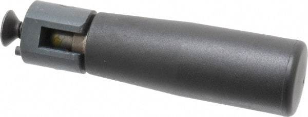 Elesa - M6x1.0 Stem, Revolving (Folding) Handwheel & Machine Handle - Technopolymer Cylindrical Handle, Steel Stem, 2.56" Handle Length, 3-1/2" OAL - Industrial Tool & Supply