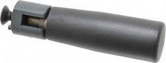 Elesa - M6x1.0 Stem, Revolving (Folding) Handwheel & Machine Handle - Technopolymer Cylindrical Handle, Steel Stem, 2.56" Handle Length, 3-1/2" OAL - Industrial Tool & Supply