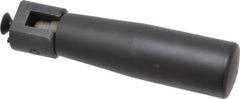 Elesa - M6x1.0 Stem, Revolving (Folding) Handwheel & Machine Handle - Technopolymer Cylindrical Handle, Steel Stem, 3.54" Handle Length, 4.65" OAL - Industrial Tool & Supply