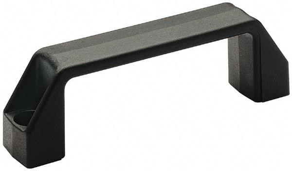 Elesa - 3.68" Center to Center, 0.83" Wide Handle, Black Matte Finish Plastic Pull Handle - 4.21" Long, 1.42" High - Industrial Tool & Supply