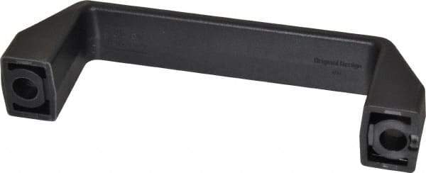 Elesa - 5.19" Center to Center, 1.06" Wide Handle, Black Matte Finish Plastic Pull Handle - 5.9" Long, 1.77" High - Industrial Tool & Supply