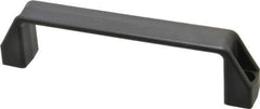 Elesa - 7.05" Center to Center, 1.1" Wide Handle, Black Matte Finish Plastic Pull Handle - 7.76" Long, 1.97" High - Industrial Tool & Supply