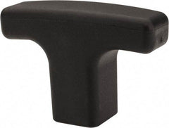 Elesa - 1/4-20 Hole Thread, 1.57" Head Length, Technopolymer, Female Insert T Handle - 0.47" Hole Depth, 1/2" Hub Diam, 0.78" Hub Height, Black - Industrial Tool & Supply
