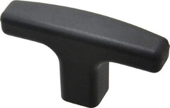 Elesa - 5/16-18 Hole Thread, 2.63" Head Length, Technopolymer, Female Insert T Handle - 0.7" Hole Depth, 5/8" Hub Diam, 0.98" Hub Height, Black - Industrial Tool & Supply