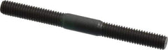 Jergens - M6x1.0 65mm OAL Equal Double Threaded Stud - Alloy Steel, Black Oxide Finish, 24mm Equal Thread Length, Metric - Industrial Tool & Supply