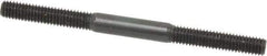 Jergens - M6x1.0 80mm OAL Equal Double Threaded Stud - Alloy Steel, Black Oxide Finish, 27mm Equal Thread Length, Metric - Industrial Tool & Supply