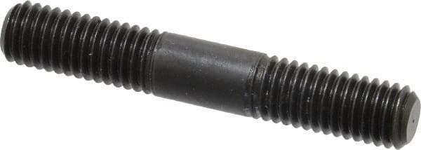 Jergens - M8x1.25 50mm OAL Equal Double Threaded Stud - Alloy Steel, Black Oxide Finish, 17mm Equal Thread Length, Metric - Industrial Tool & Supply