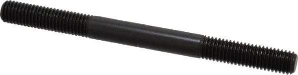 Jergens - M10x1.50 125mm OAL Equal Double Threaded Stud - Alloy Steel, Black Oxide Finish, 35mm Equal Thread Length, Metric - Industrial Tool & Supply