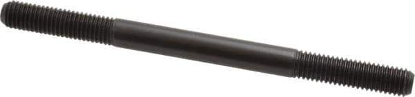 Jergens - M10x1.50 140mm OAL Equal Double Threaded Stud - Alloy Steel, Black Oxide Finish, 35mm Equal Thread Length, Metric - Industrial Tool & Supply