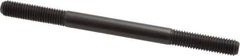 Jergens - M10x1.50 140mm OAL Equal Double Threaded Stud - Alloy Steel, Black Oxide Finish, 35mm Equal Thread Length, Metric - Industrial Tool & Supply