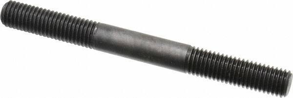 Jergens - M12x1.75 125mm OAL Equal Double Threaded Stud - Alloy Steel, Black Oxide Finish, 39mm Equal Thread Length, Metric - Industrial Tool & Supply