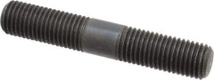 Jergens - M16x2.0 95mm OAL Equal Double Threaded Stud - Alloy Steel, Black Oxide Finish, 36mm Equal Thread Length, Metric - Industrial Tool & Supply
