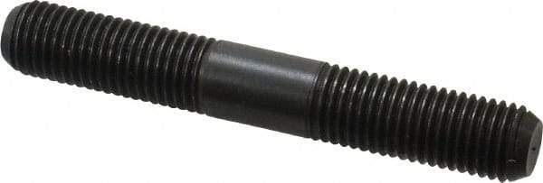 Jergens - M16x2.0 110mm OAL Equal Double Threaded Stud - Alloy Steel, Black Oxide Finish, 44mm Equal Thread Length, Metric - Industrial Tool & Supply