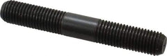 Jergens - M16x2.0 110mm OAL Equal Double Threaded Stud - Alloy Steel, Black Oxide Finish, 44mm Equal Thread Length, Metric - Industrial Tool & Supply