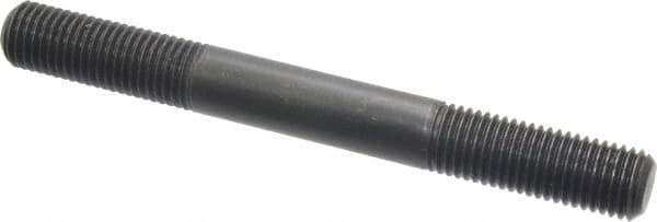 Jergens - M16x2.0 150mm OAL Equal Double Threaded Stud - Alloy Steel, Black Oxide Finish, 47mm Equal Thread Length, Metric - Industrial Tool & Supply