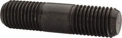 Jergens - M20x2.5 80mm OAL Equal Double Threaded Stud - Alloy Steel, Black Oxide Finish, 29mm Equal Thread Length, Metric - Industrial Tool & Supply