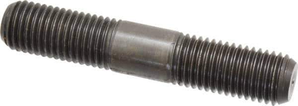 Jergens - M20x2.5 110mm OAL Equal Double Threaded Stud - Alloy Steel, Black Oxide Finish, 44mm Equal Thread Length, Metric - Industrial Tool & Supply