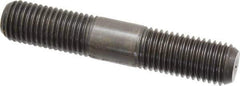 Jergens - M20x2.5 110mm OAL Equal Double Threaded Stud - Alloy Steel, Black Oxide Finish, 44mm Equal Thread Length, Metric - Industrial Tool & Supply