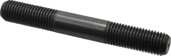 Jergens - M20x2.5 150mm OAL Equal Double Threaded Stud - Alloy Steel, Black Oxide Finish, 55mm Equal Thread Length, Metric - Industrial Tool & Supply