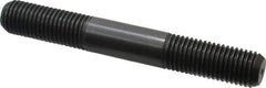 Jergens - M20x2.5 150mm OAL Equal Double Threaded Stud - Alloy Steel, Black Oxide Finish, 55mm Equal Thread Length, Metric - Industrial Tool & Supply