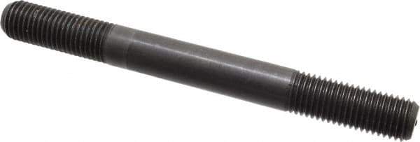 Jergens - M20x2.5 200mm OAL Equal Double Threaded Stud - Alloy Steel, Black Oxide Finish, 55mm Equal Thread Length, Metric - Industrial Tool & Supply