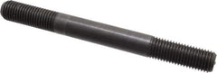 Jergens - M20x2.5 200mm OAL Equal Double Threaded Stud - Alloy Steel, Black Oxide Finish, 55mm Equal Thread Length, Metric - Industrial Tool & Supply