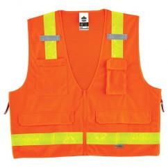 8250ZHG L/XL ORANGE SURVEYORS VEST - Industrial Tool & Supply