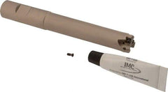 Iscar - 3/4" Cut Diam, 0.03" Max Depth, 3/4" Shank Diam, Weldon Shank Indexable High-Feed End Mill - Screw Holding Method, H600 WXCU 04 Insert, FF EWX-04 Toolholder, Through Coolant - Industrial Tool & Supply