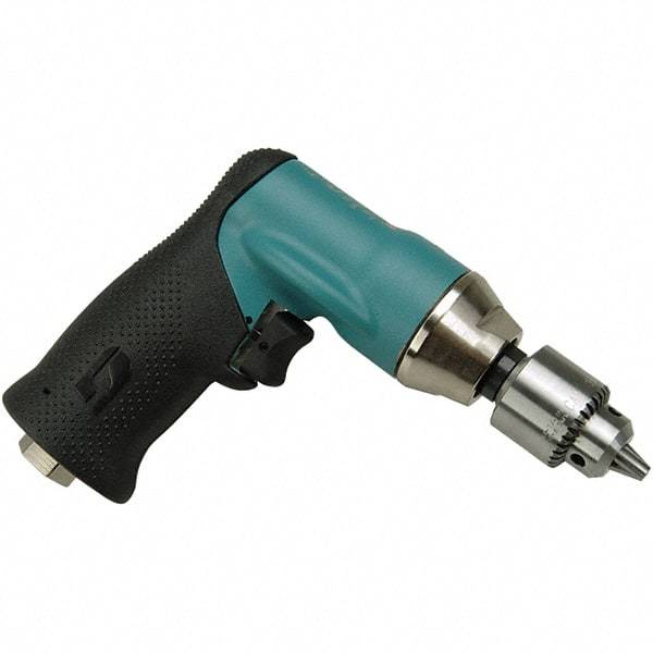Dynabrade - 1/4" Keyed Chuck - Pistol Grip Handle, 3,600 RPM, 0.4 hp, 90 psi - Industrial Tool & Supply